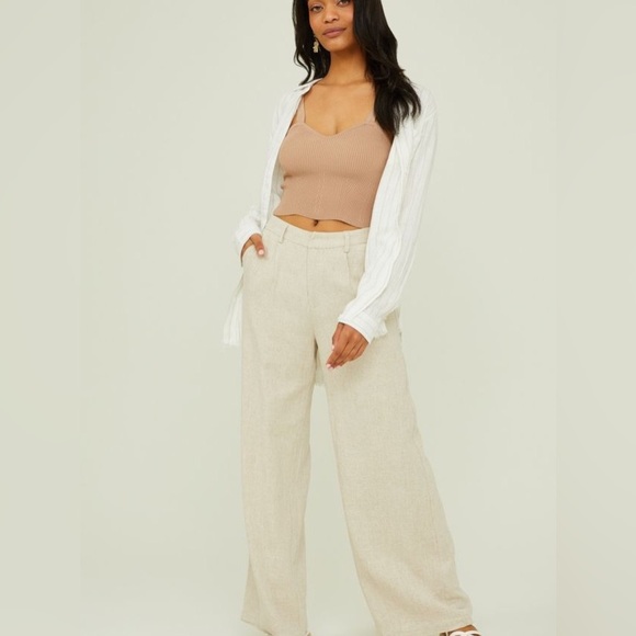 Altar'd State Pants - Altar'd State Tessa Linen Trouser Pants